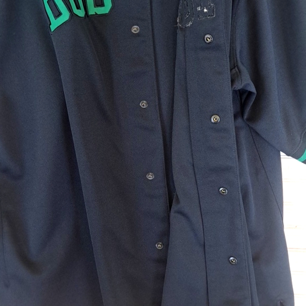 Nike Team Boston 63 Celtics NBA Nike Warm-Up Jacket Black Snap Buttons Vintage - Picture 7 of 13